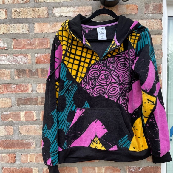 Sally Patchwork nightmare before Christmas Fleece Hoodie sweater - Picture 5 of 7